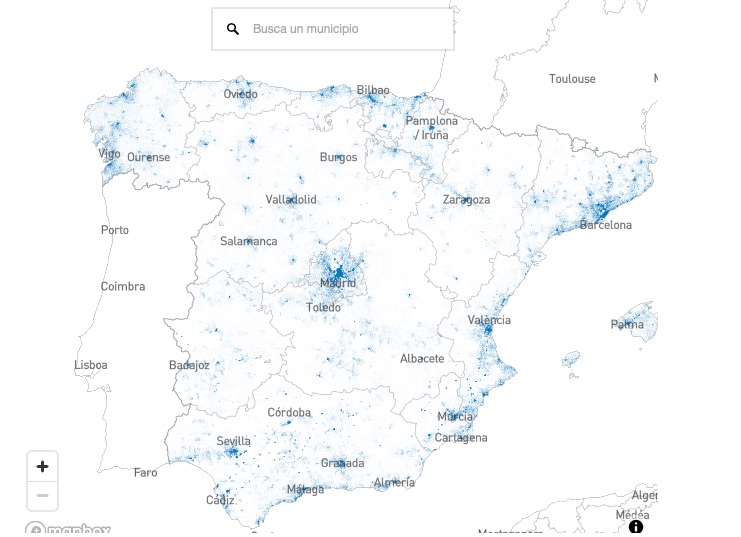 Así ha cambiado la población en España desde 2009, por municipios y distritos